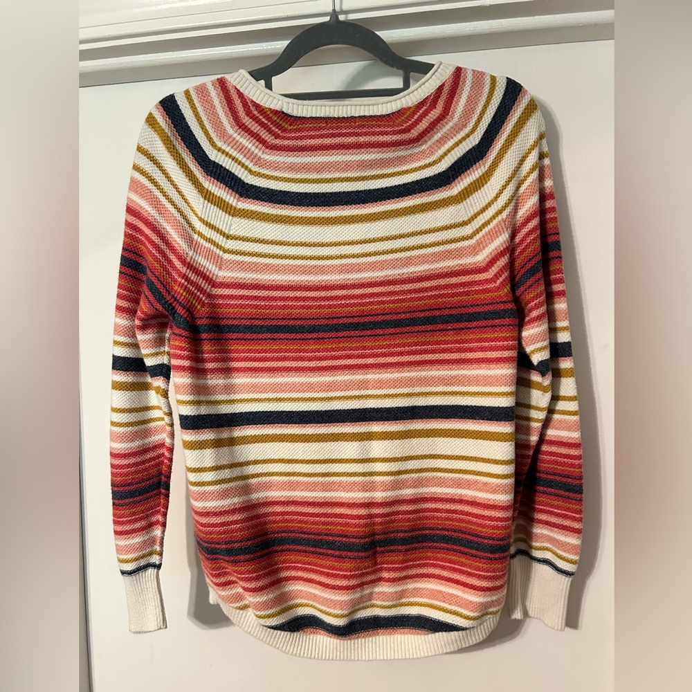 L.L. Bean Women's Colorful Striped Sweater - Picture 3 of 5